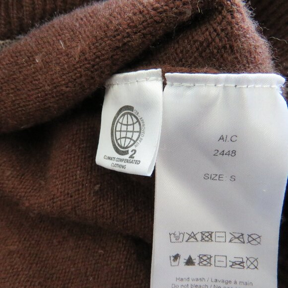 GANNI Wool Blend V Neck Sweater in Chocolate Brown Academia Preppy Quiet Luxury - Picture 11 of 12